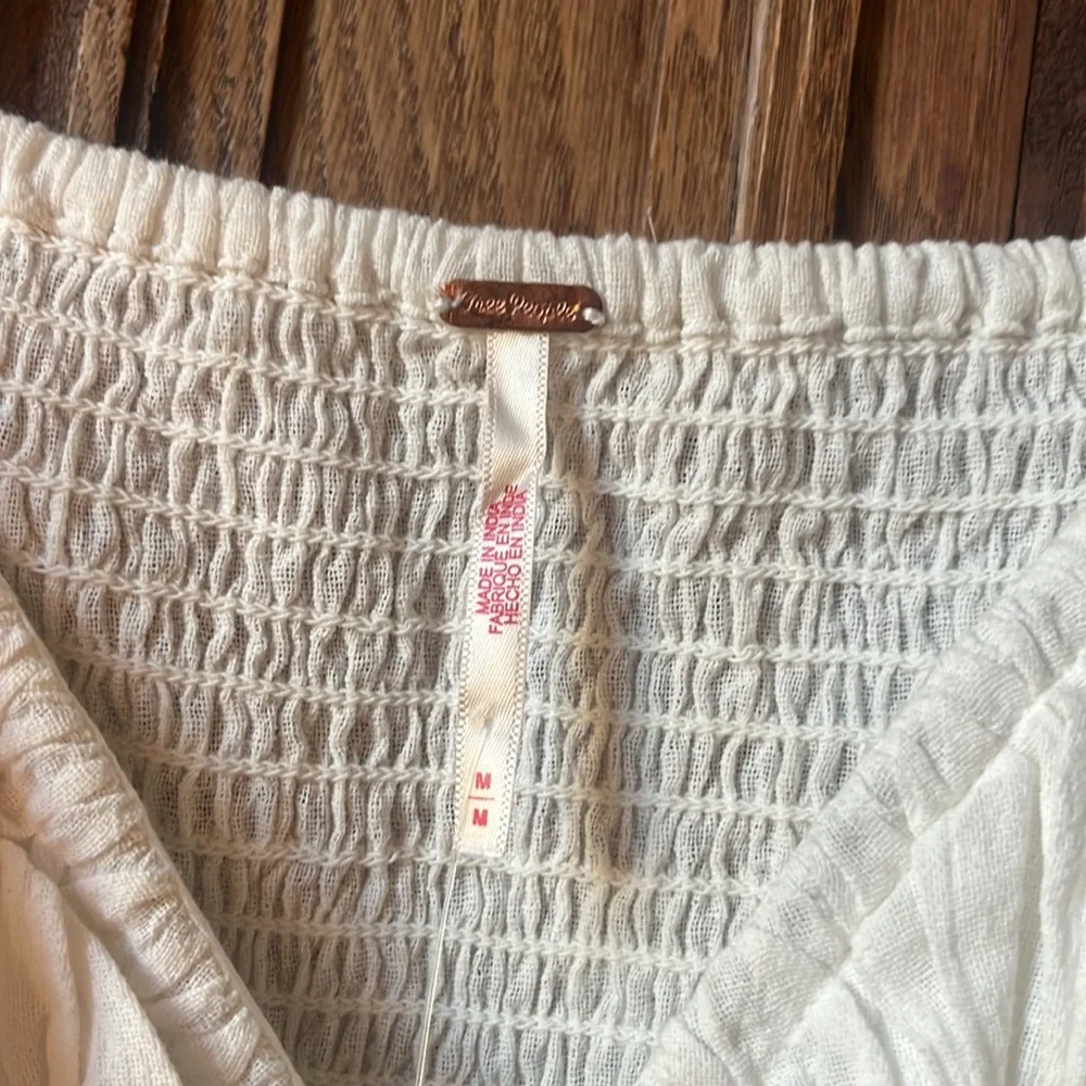 NEW Free People Chloe Smocked Cotton Top